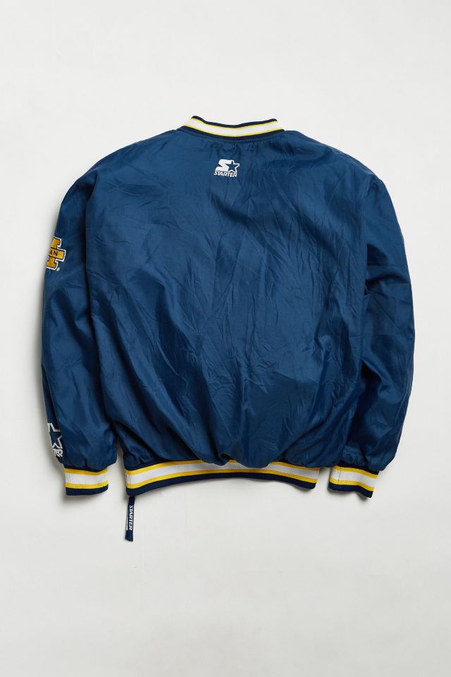 【U LAN】Michigan Button Cotton Jacket Mens Michigan Jacket, Michigan Wolverines Pullover, Michigan