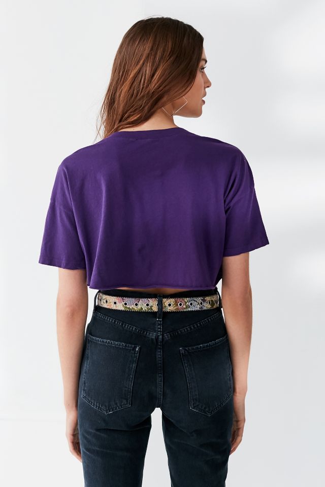 Truly Madly Deeply Elastic-Hem Cropped Tee, Urban Outfitters