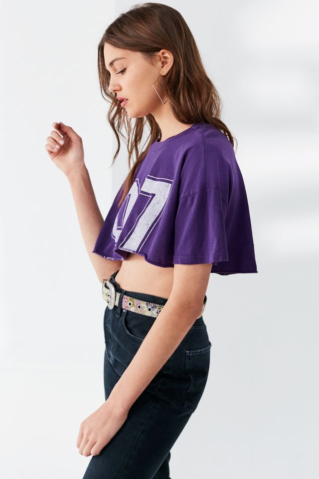 Truly Madly Deeply Varsity Cropped Tee #3