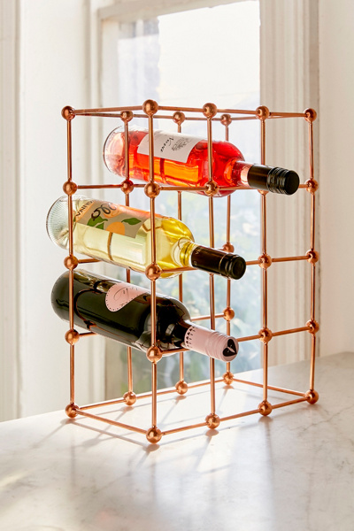 Rose Gold Wine Rack | Urban Outfitters