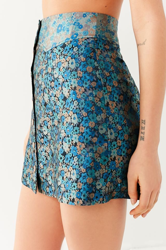 UO Western Floral Button-Down Skirt #2