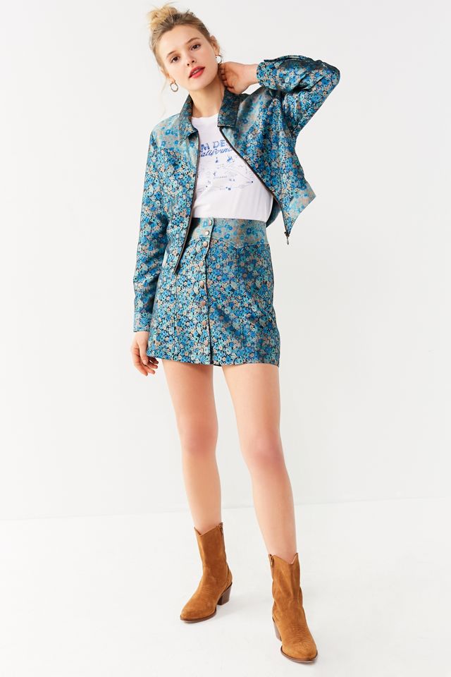 UO Western Floral Button-Down Skirt #4