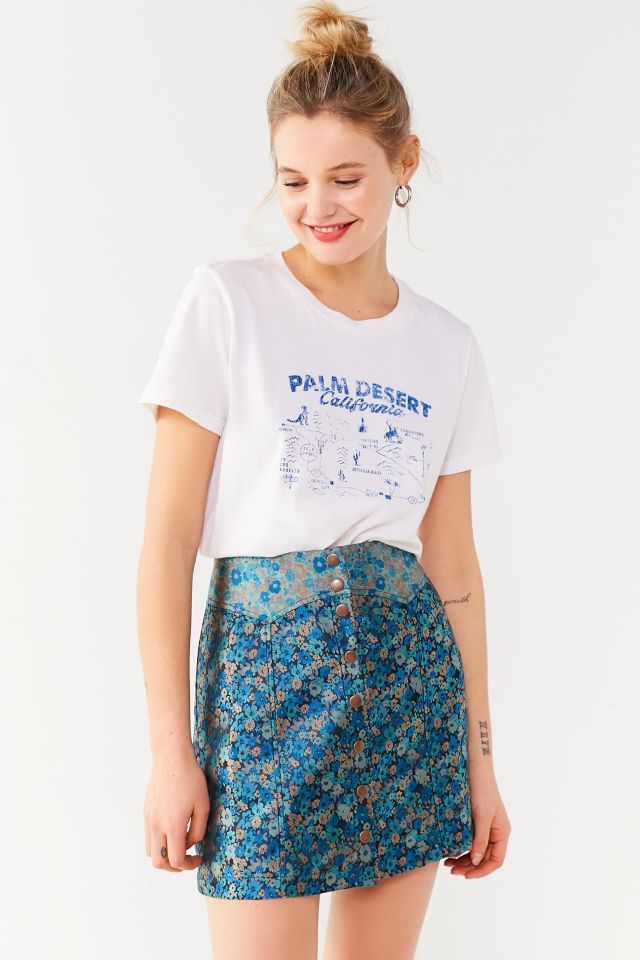 UO Western Floral Button-Down Skirt #5