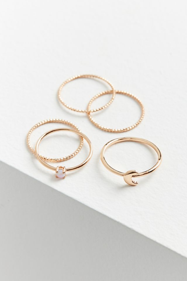 Opal Moon Ring Set #1