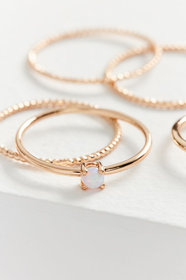 Opal Moon Ring Set #2