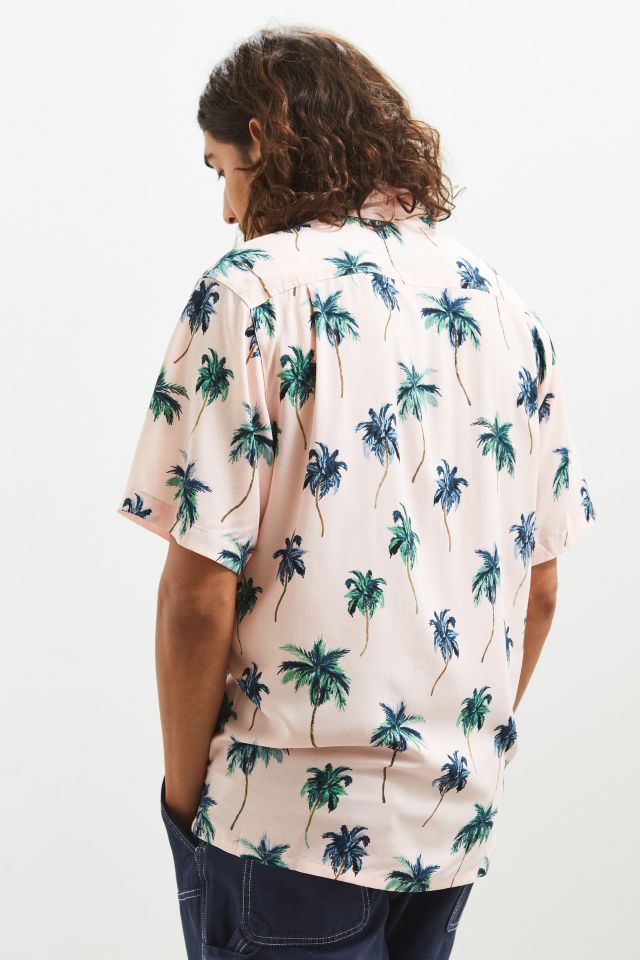 UO Palm Rayon Short Sleeve Button-Down Shirt #3