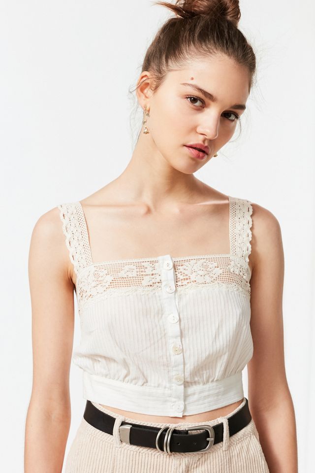 UO Jilly Ann Button-Down Lace Cami #2