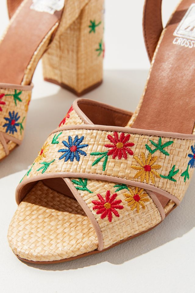 Crosswalk Oralisa Raffia Floral Heel #4