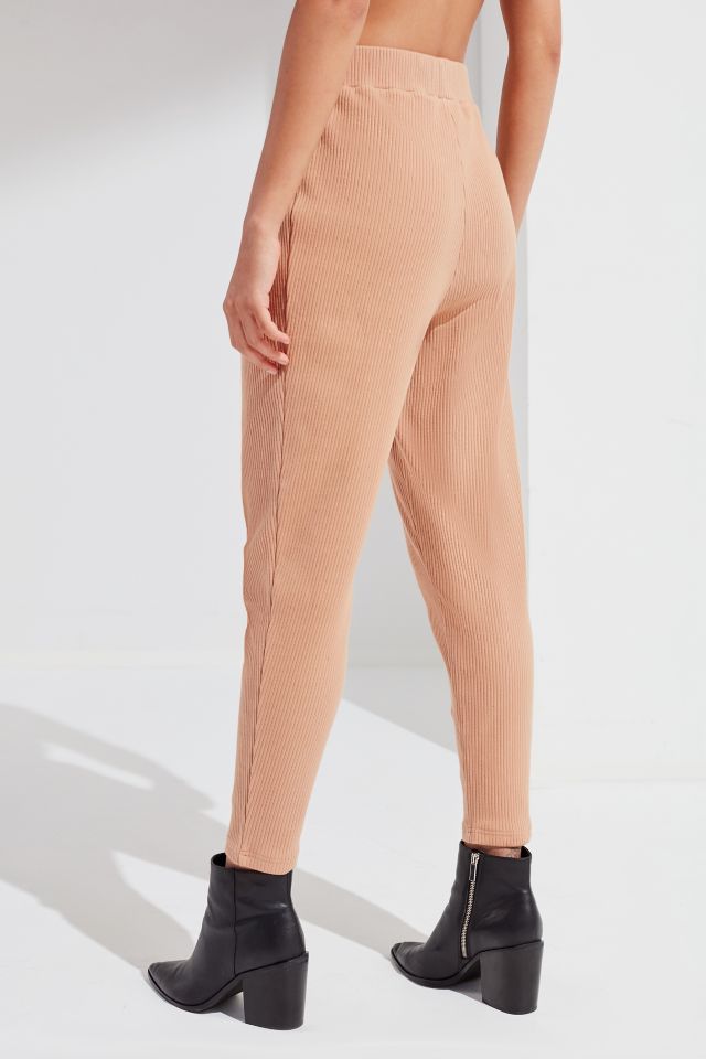 UO Noelle Ribbed Knit Carrot Pant #5