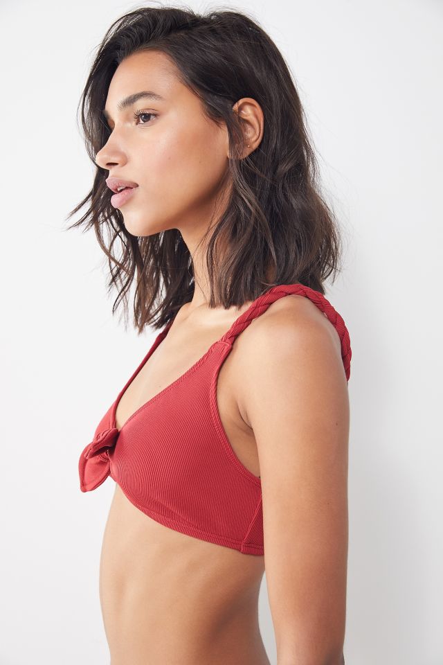 Out From Under Wynona Ribbed Knot-Front Bikini Top #2