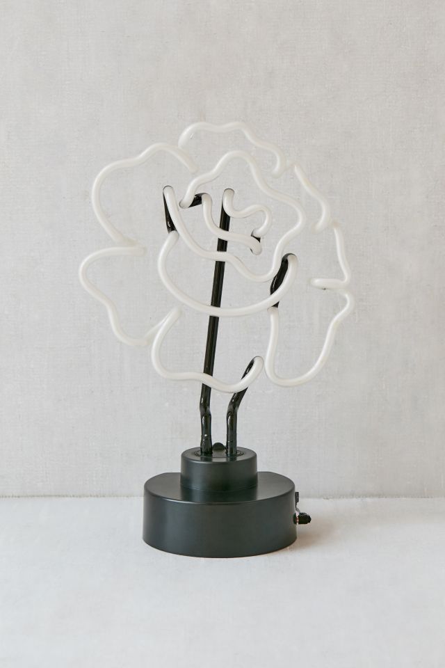 Cabbage Rose Neon Sign Table Lamp #2