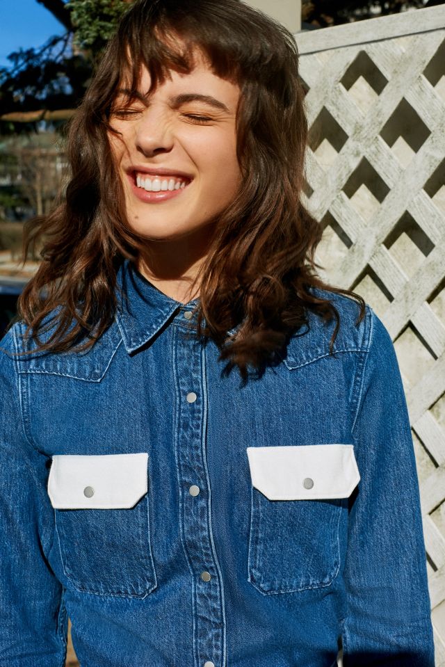 Calvin Klein Western Contrast Button-Down Shirt #1