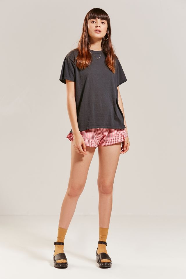 Shorts en guingan à volants Barbarella Lykke Wullf #3