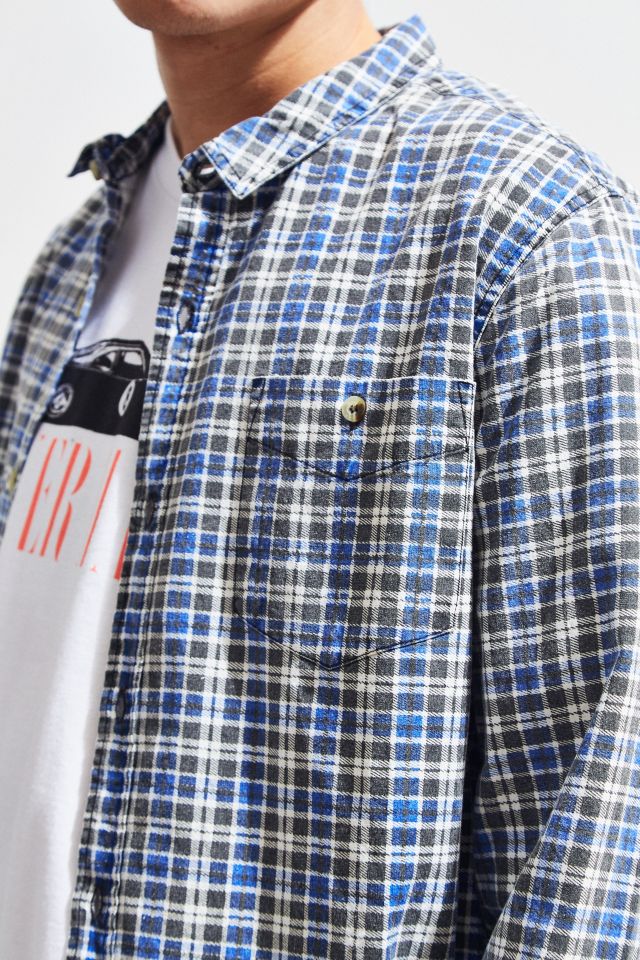 Rolla’s Men At Work Navy Flannel Button-Down Shirt #2