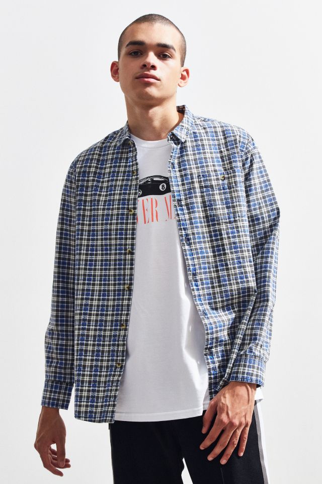 Rolla’s Men At Work Navy Flannel Button-Down Shirt #3