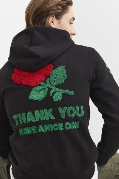 Chinatown Market Thank You Chenille Patch Hoodie Sweatshirt