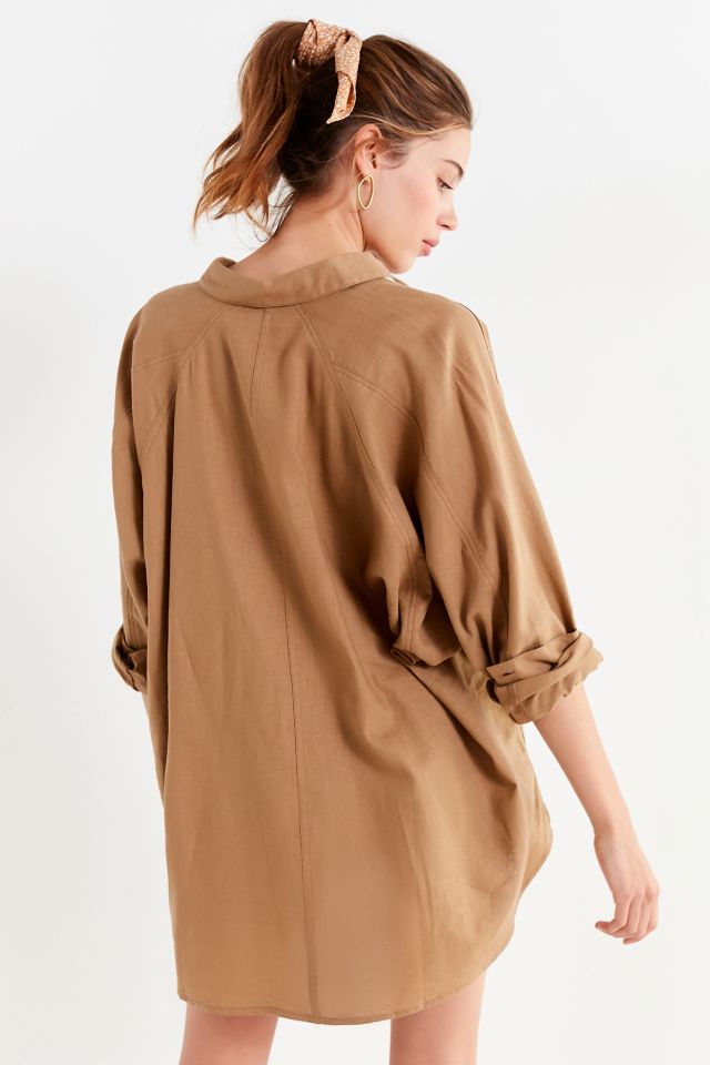 UO Brendan Button-Down Linen Shirt #1