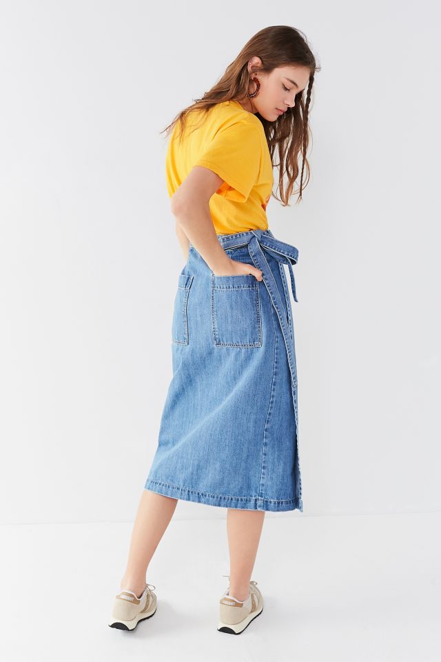 LF Markey Denim Wrap Midi Skirt #1