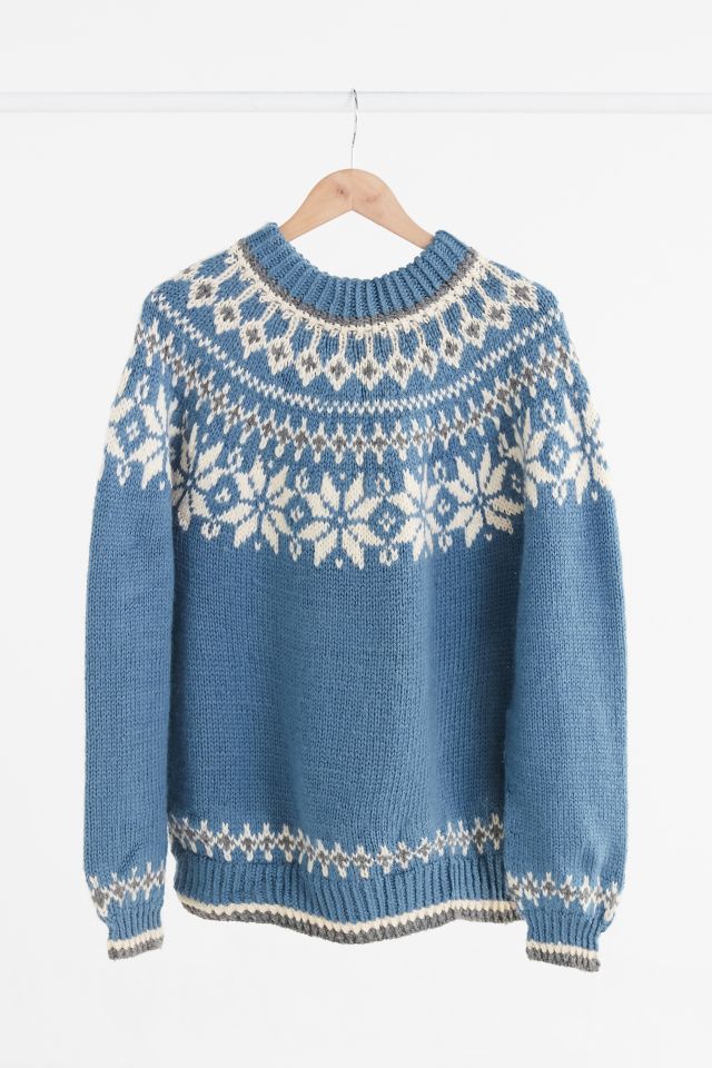 Vintage Sky Blue Fair Isle Ski Sweater | Urban Outfitters Canada