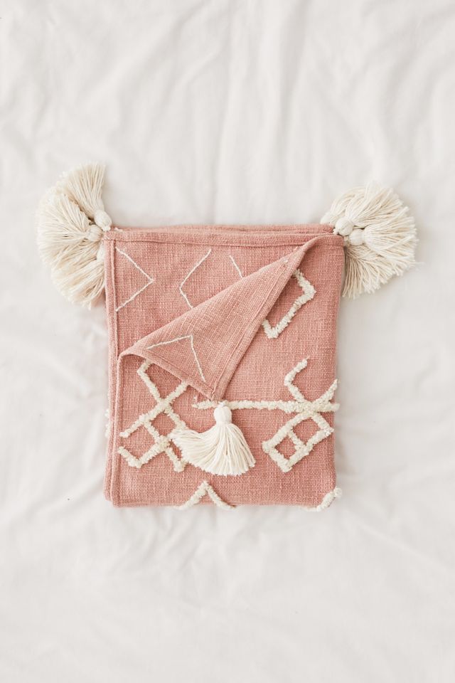 Geo Tufted Tassel Throw Blanket #1
