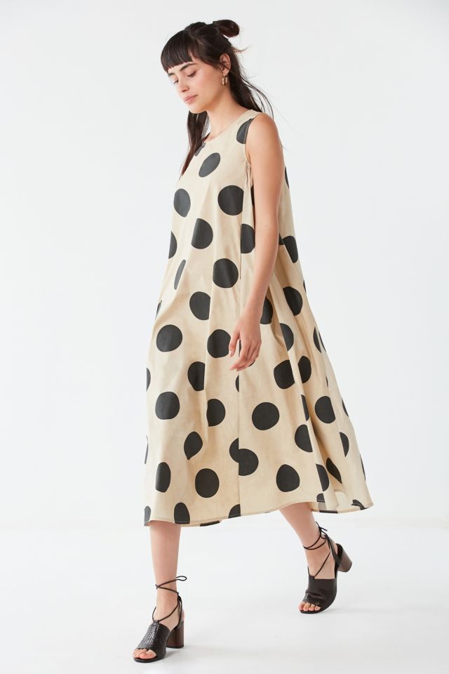 CAARA Chelsea Polka Dot Midi Dress | Urban Outfitters