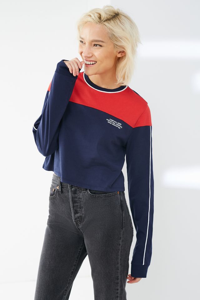 Colorblock Striped Long Sleeve Tee #5