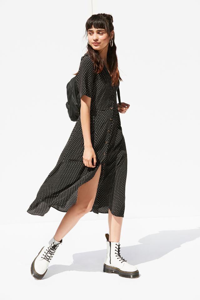 Uo pindot 2025 midi shirt dress