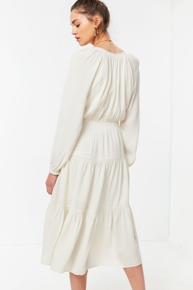 UO Reese Tiered Smocked Midi Dress #1