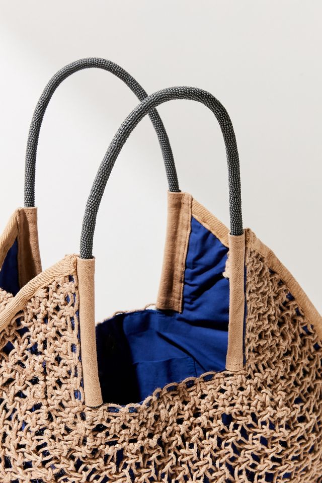 Large Circle Straw Tote Bag #2