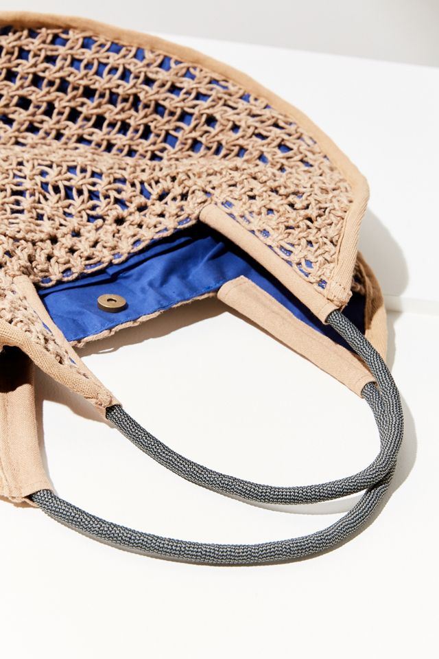 Large Circle Straw Tote Bag #3
