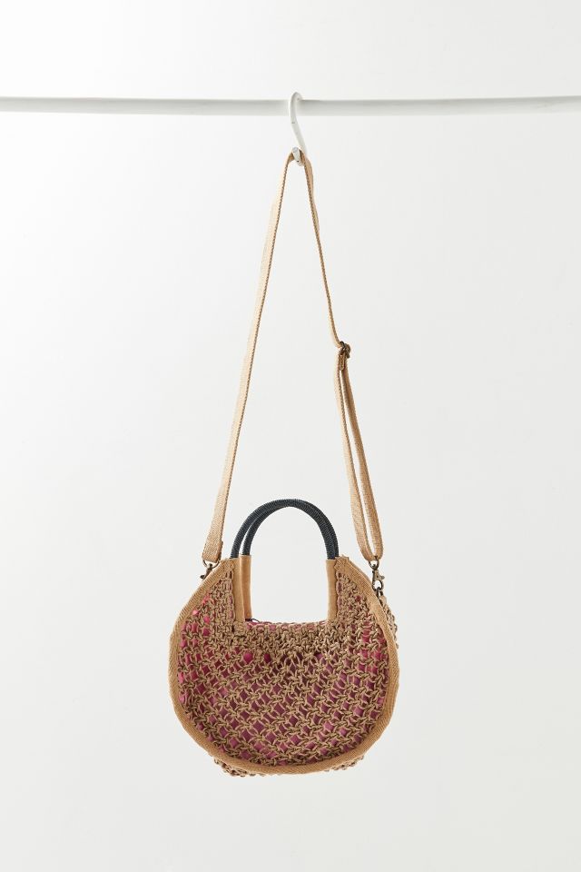 Small Circle Straw Tote Bag #1