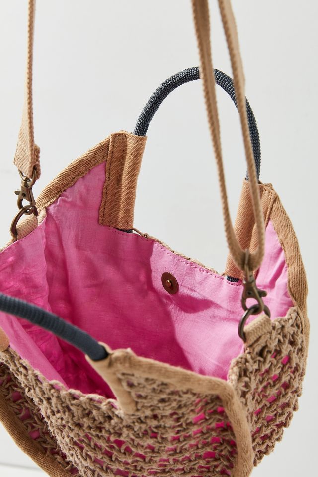 Small Circle Straw Tote Bag #2