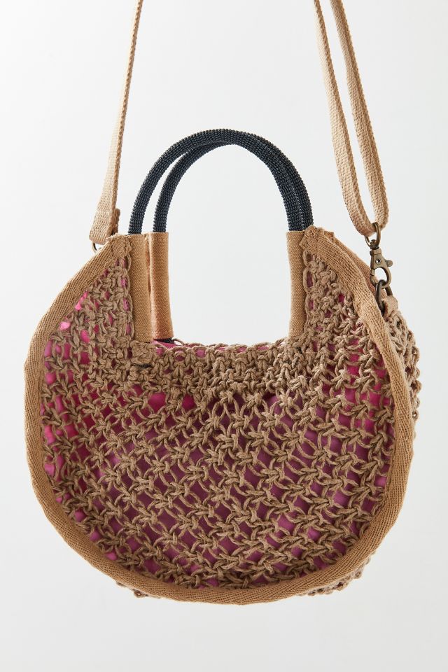 Small Circle Straw Tote Bag #4