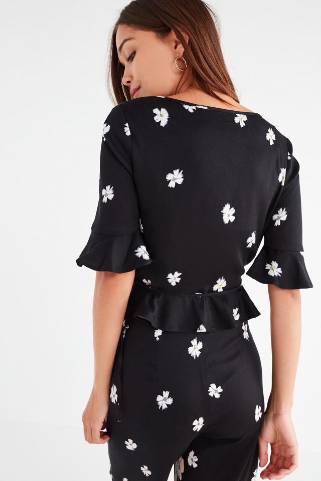 UO Willsette Floral Wrap Top #1