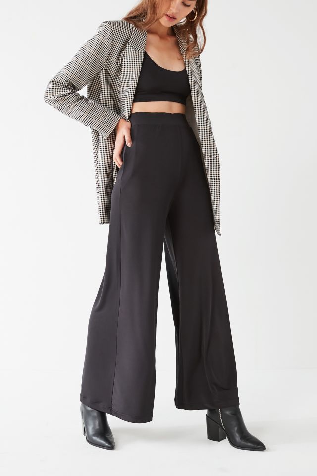 UO Naomi Wide-Leg High-Rise Shine Pant