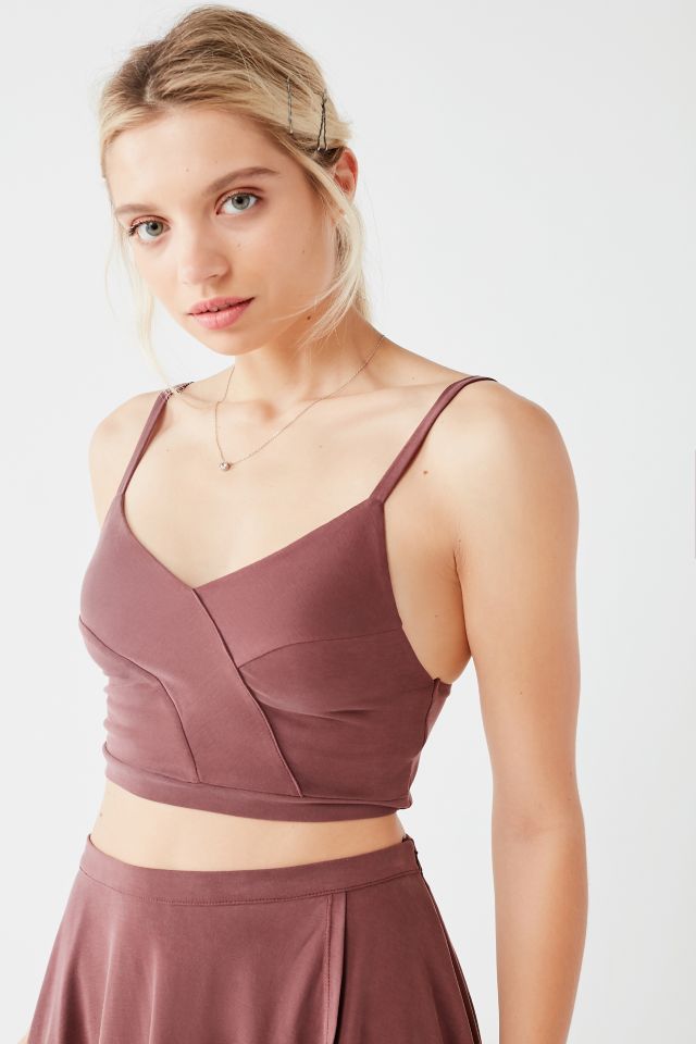 UO Veruca Cupro Wrap Crop Top #2