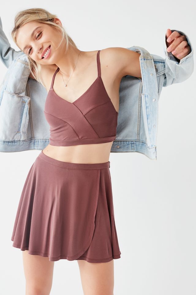 UO Veruca Cupro Wrap Crop Top #5