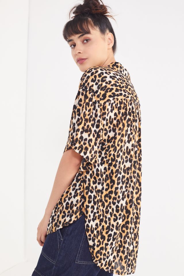 UO Amazonia High/Low Button-Down Top #1