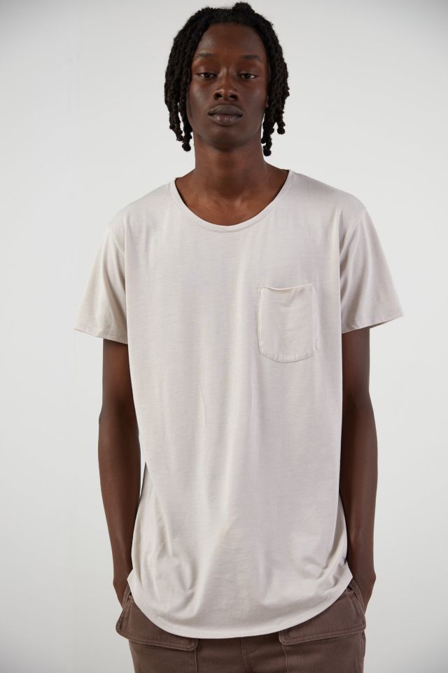 UO Burnout Scoop Neck Curved Hem Tee