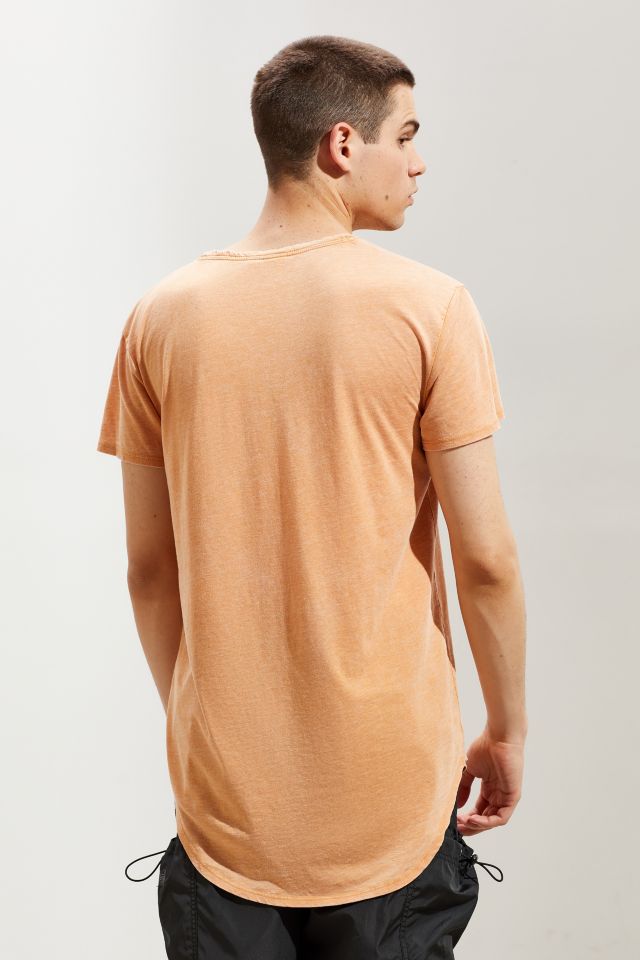 UO Burnout Scoop Neck Curved Hem Soft Tan Tee #3