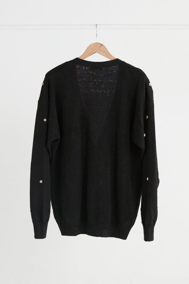 Vintage Gold Sequin Embellished Cardigan Sweater #2