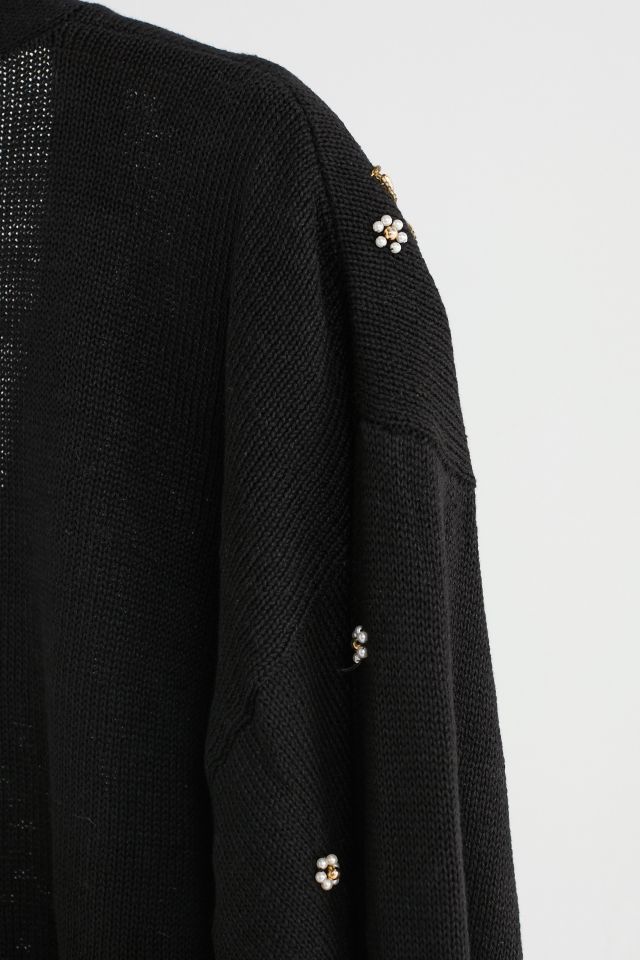 Vintage Gold Sequin Embellished Cardigan Sweater #3