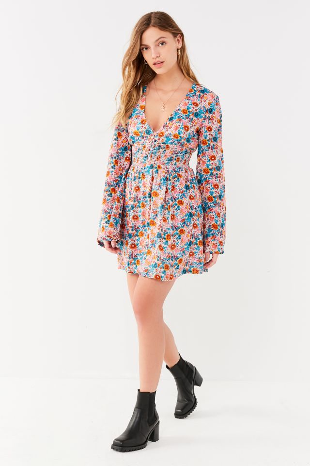 UO Elise Smocked-Waist Mini Dress #3