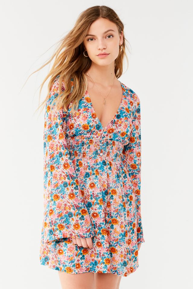 UO Elise Smocked-Waist Mini Dress #4