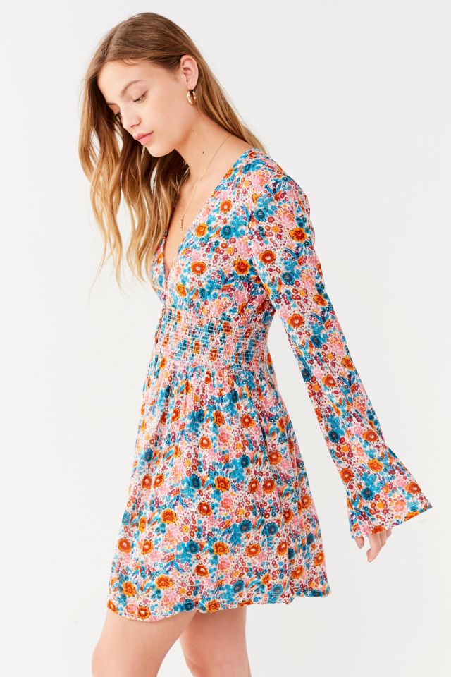 UO Elise Smocked-Waist Mini Dress #5
