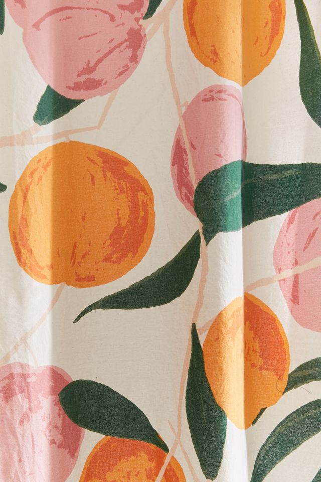 Details about   Peach Shower Curtain Freshly Picked Drupes Print for Bathroom 