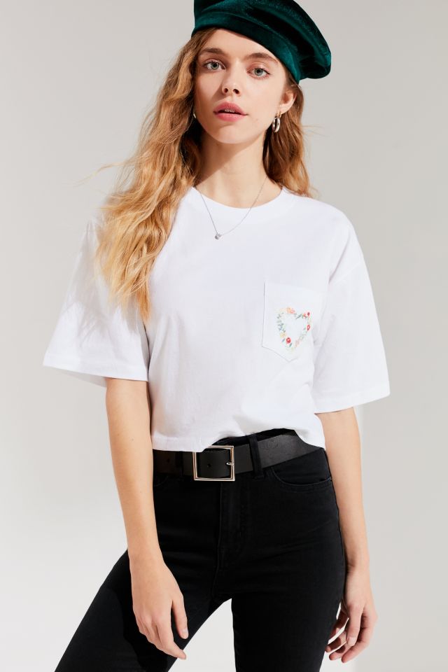 Future State Floral Embroidered Cropped Tee #3