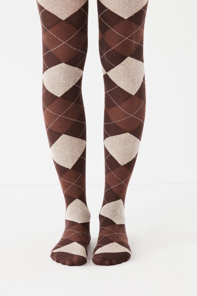 Collants en tricot à losanges #1