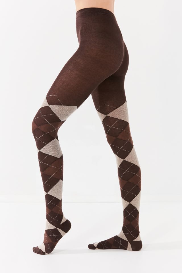 Collants en tricot à losanges #3