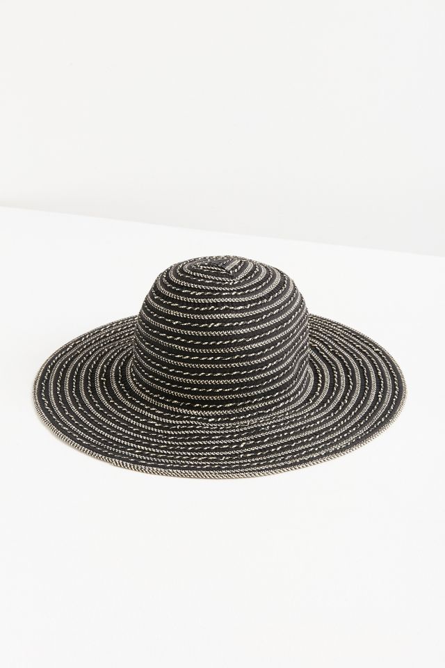 Chapeau à spirale à large bord et ruban #1